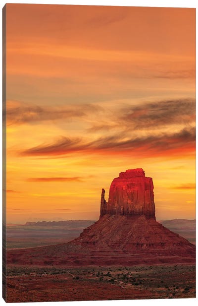 Red Tip Sunset Canvas Art Print - Dave Bowman