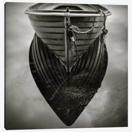 Boat Reflection Canvas Print #DVB13} by Dave Bowman Canvas Print