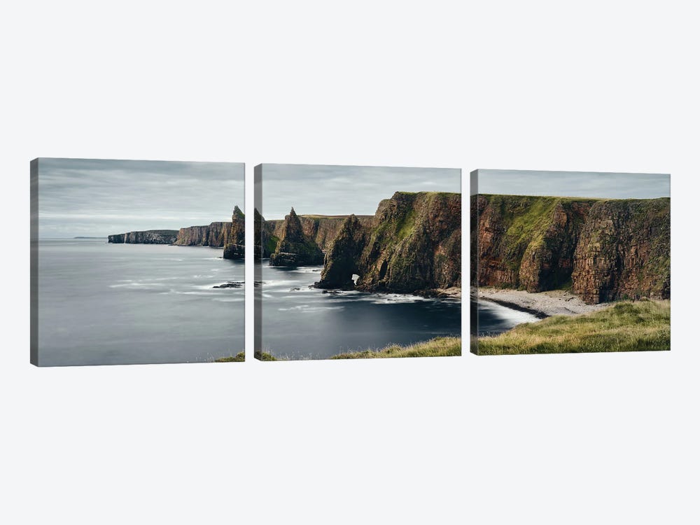 Duncansby Coastline And Stacks by Dave Bowman 3-piece Canvas Wall Art
