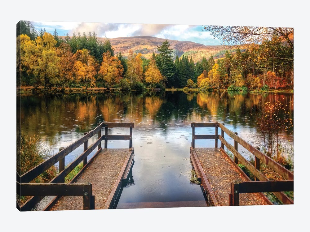 Autumn In Glencoe Lochan by Dave Bowman 1-piece Canvas Art