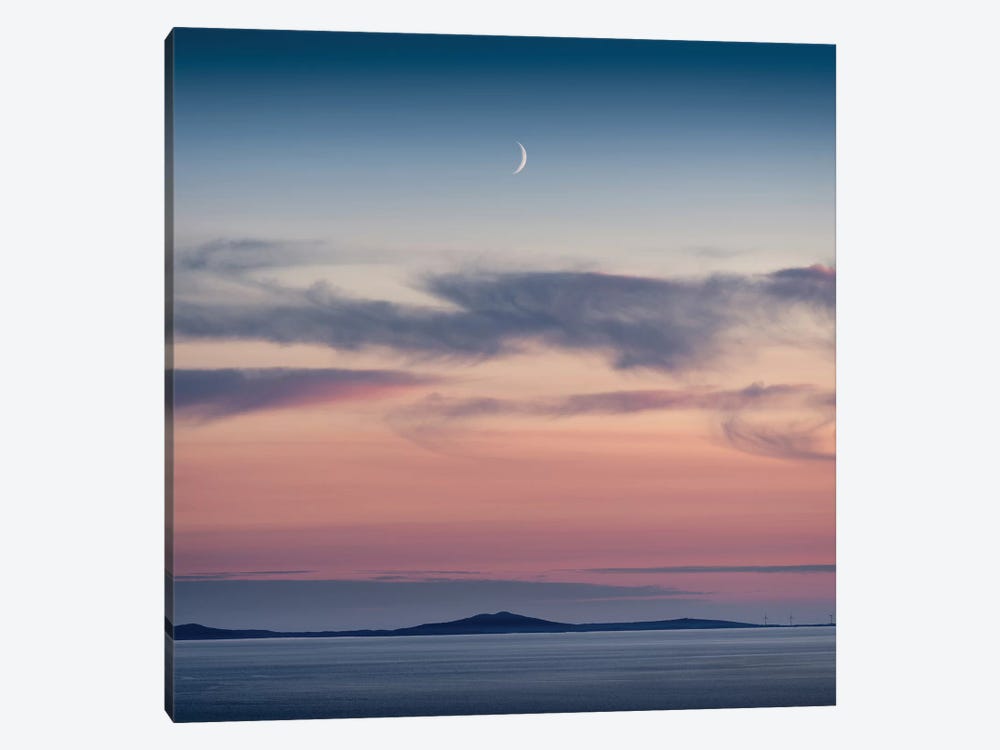 Crescent Moon Over North Uist by Dave Bowman 1-piece Canvas Art