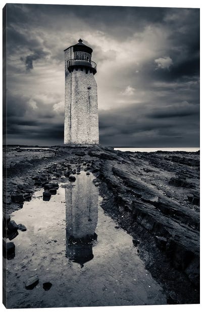 Southerness Lighthouse Canvas Art Print - Nautical Scenic Photography