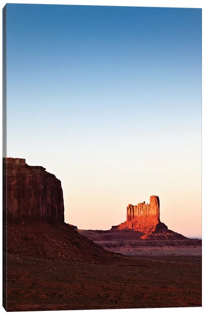Sunset In The Valley Canvas Art Print - Dave Bowman