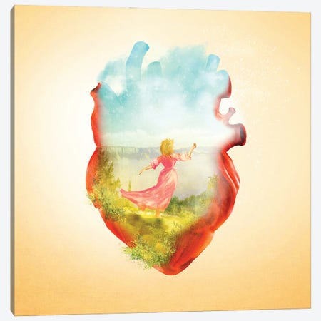 Dancing Heart Canvas Print #DVE107} by Diogo Verissimo Art Print