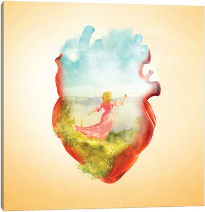 Dancing Heart Canvas Art Print - Diogo Verissimo