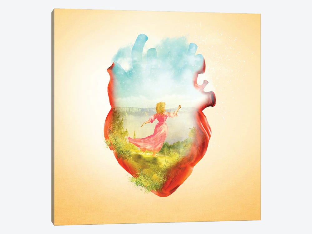 Dancing Heart by Diogo Verissimo 1-piece Canvas Artwork