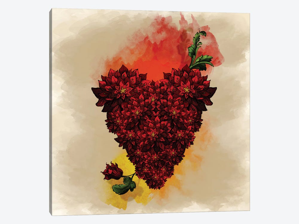 Blooming Heart by Diogo Verissimo 1-piece Canvas Wall Art