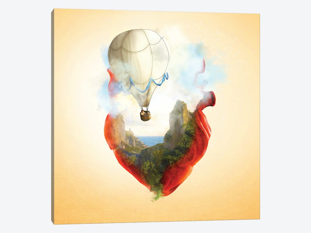 Floating Heart by Diogo Verissimo 1-piece Canvas Artwork