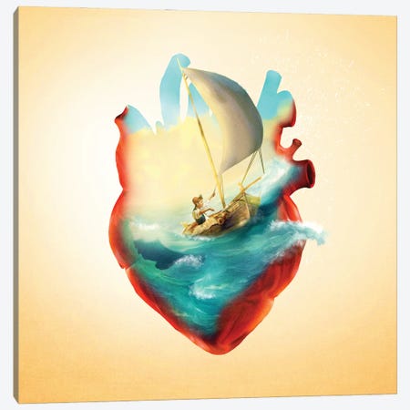 Sailing Heart Canvas Print #DVE111} by Diogo Verissimo Canvas Art Print