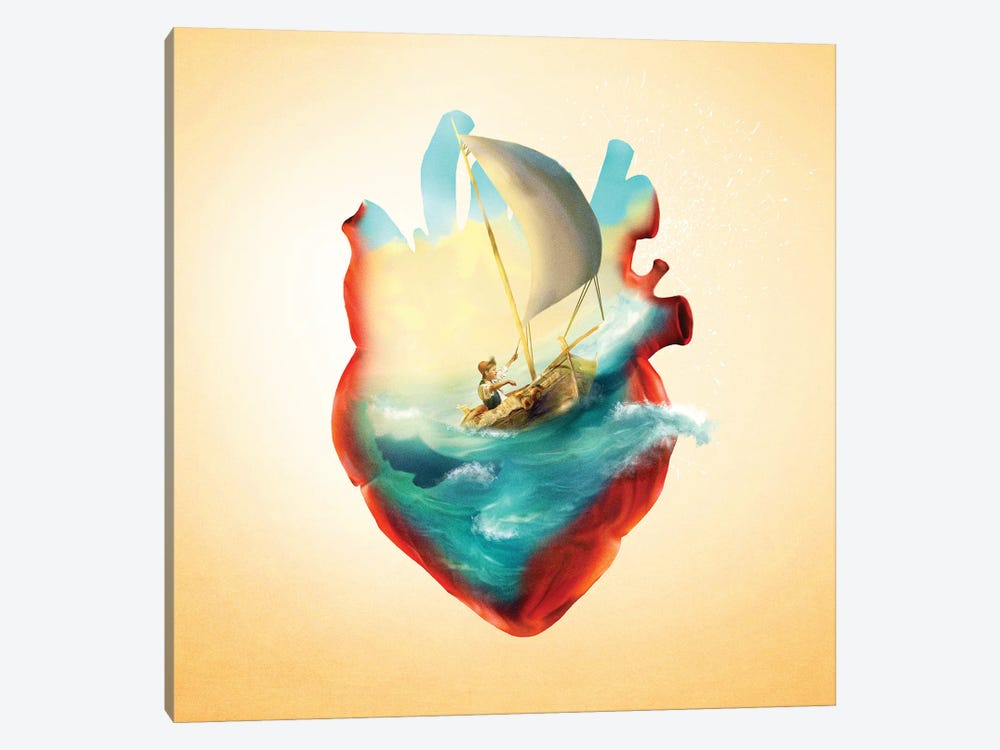 Sailing Heart by Diogo Verissimo 1-piece Canvas Print