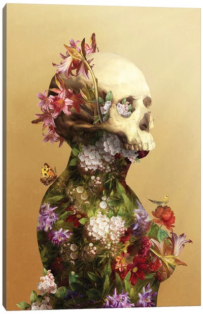Memento Mori Canvas Art Print - Skull Art