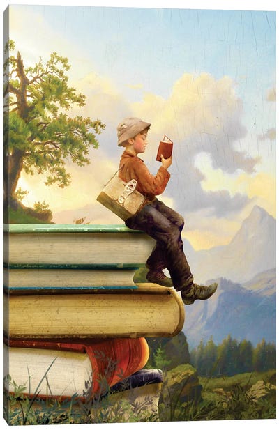 Afternoon Reading Canvas Art Print - Diogo Verissimo