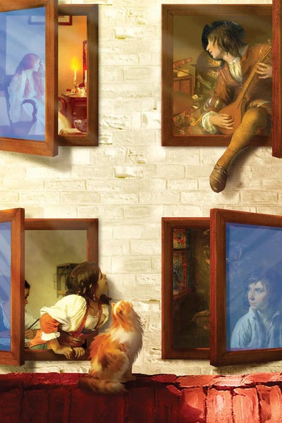 Window Serenade by Diogo Verissimo framed canvas print