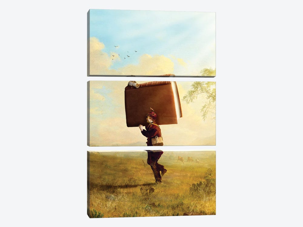 Young Travelling Storyteller by Diogo Verissimo 3-piece Canvas Artwork