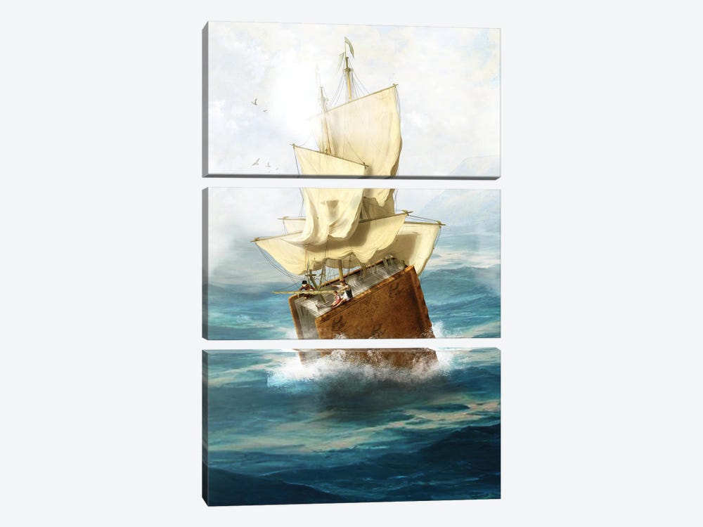 Story Travellers I by Diogo Verissimo 3-piece Canvas Wall Art