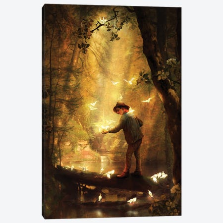Glittering Forest Canvas Print #DVE185} by Diogo Verissimo Canvas Print