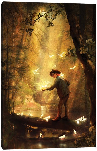 Glittering Forest Canvas Art Print - Diogo Verissimo