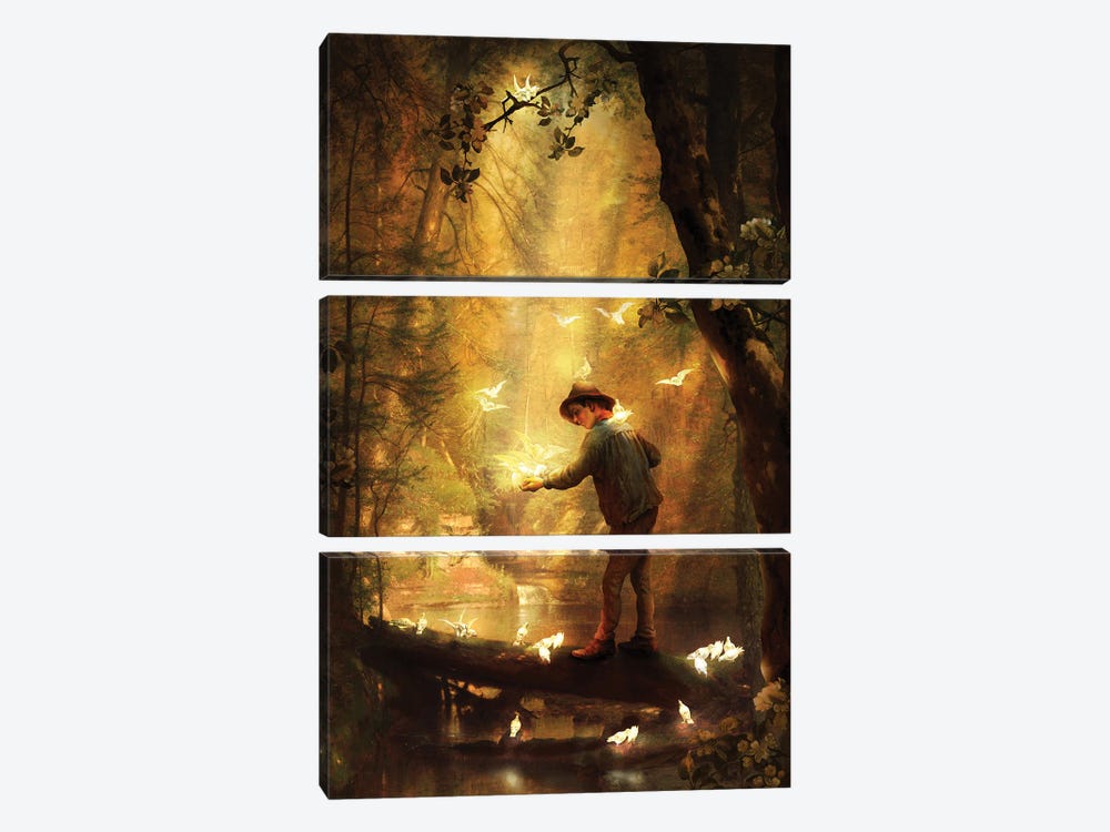 Glittering Forest by Diogo Verissimo 3-piece Canvas Wall Art
