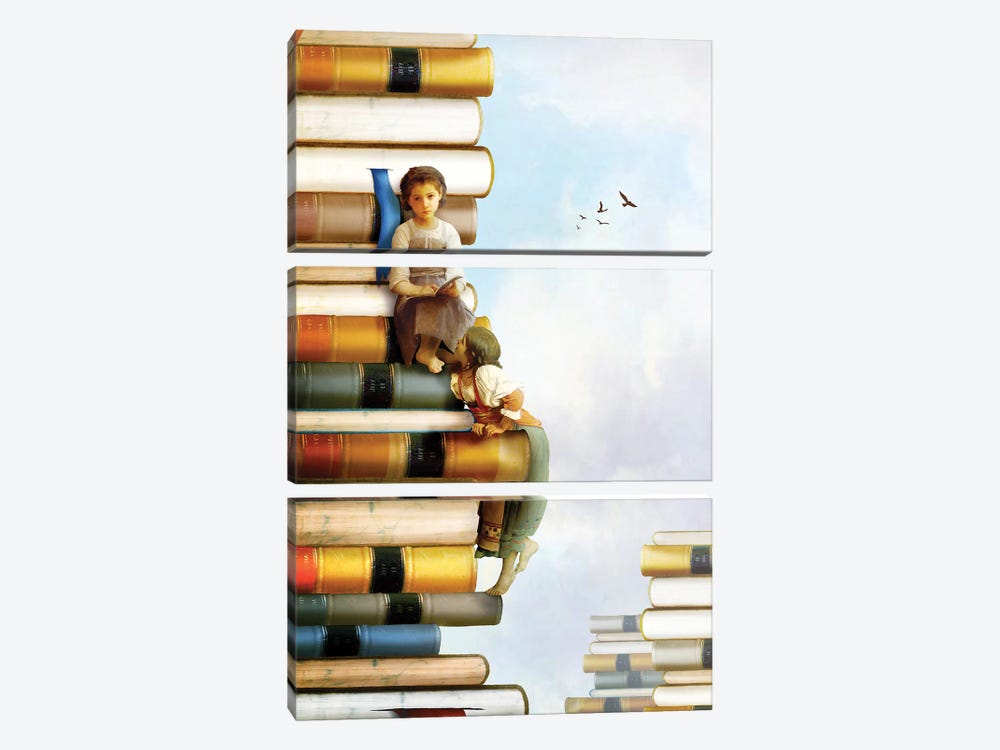 Just One More Book by Diogo Verissimo 3-piece Canvas Wall Art