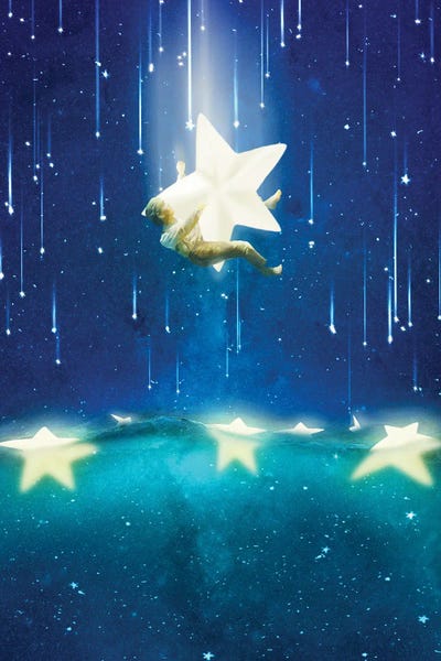 Falling Stars by Diogo Verissimo framed canvas print