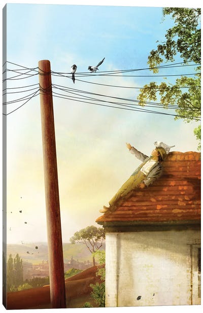 Up In The Roof Canvas Art Print - Diogo Verissimo