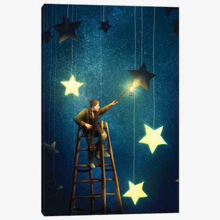 The Star Lighter Canvas Print #DVE204} by Diogo Verissimo Canvas Art