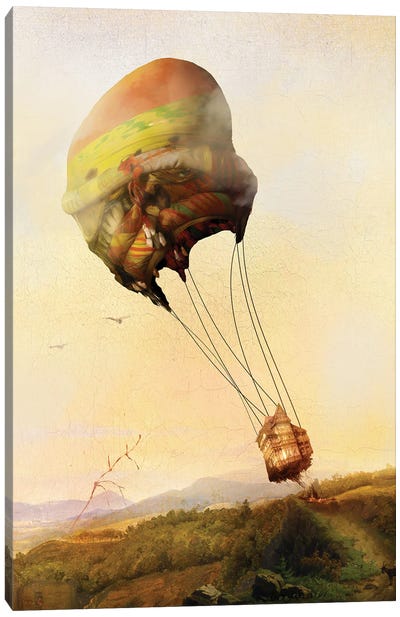 Swept Away Canvas Art Print - Hot Air Balloon Art