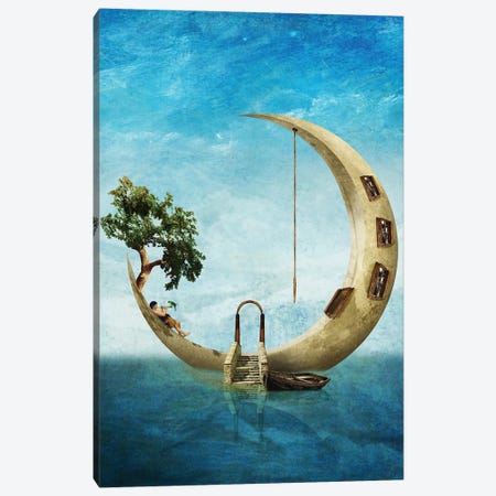 Home Sweet Moon Canvas Print #DVE34} by Diogo Verissimo Canvas Print