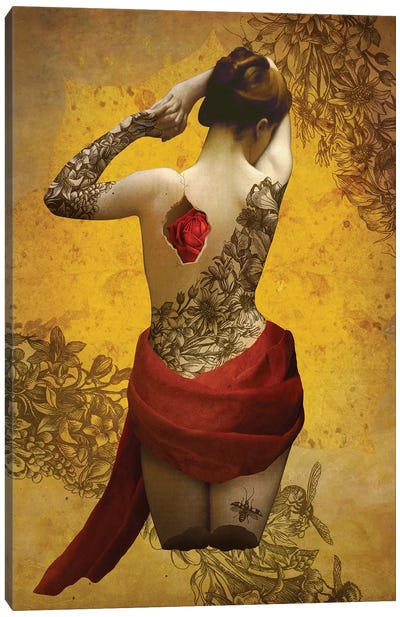 My Heart The Rose Canvas Art Print - Similar to Frida Kahlo