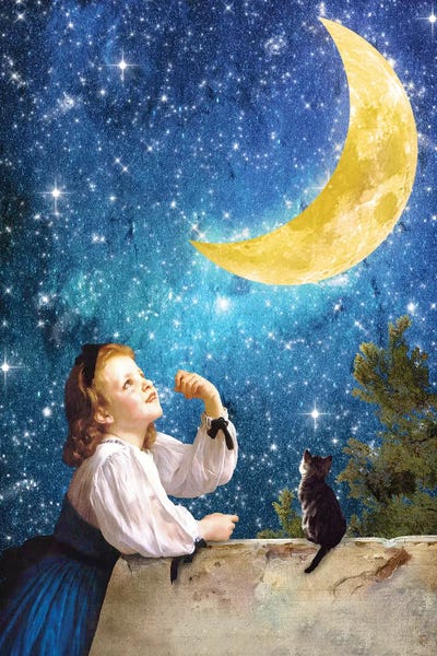 Kids Astronomy & Space Art: One Wish Upon The Moon by Diogo Verissimo