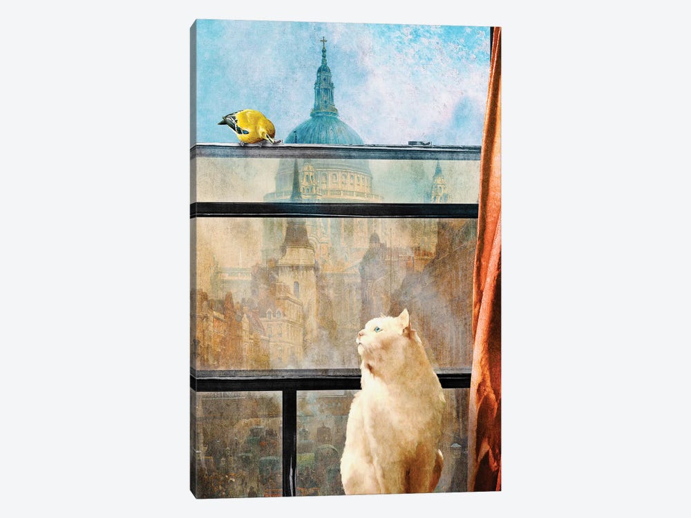 The Bird And The Cat by Diogo Verissimo 1-piece Canvas Wall Art