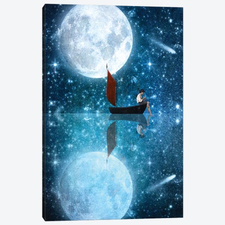 The Moon And Me Canvas Print #DVE70} by Diogo Verissimo Canvas Art