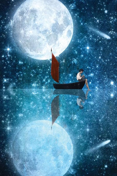 Kids Astronomy & Space Art: The Moon And Me by Diogo Verissimo