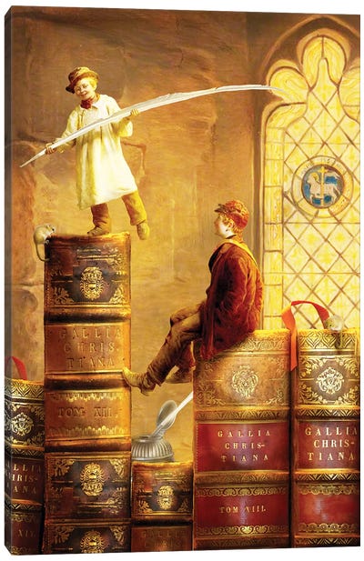Magic Library Canvas Art Print - The Secret Lives of Fairies