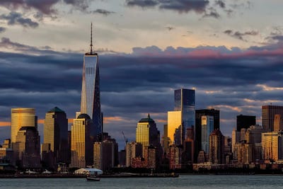 Downtown Morn by David Gardiner framed canvas print
