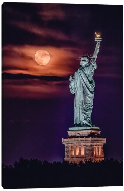 Liberty Moonrise Canvas Art Print - David Gardiner