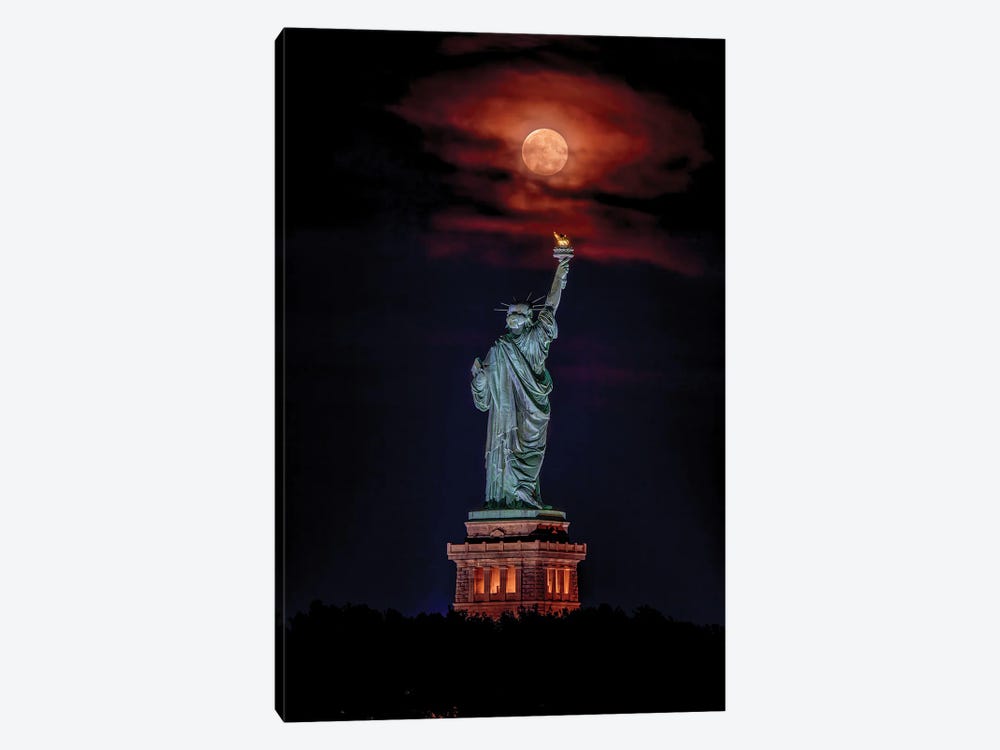 Liberty Moonrise III by David Gardiner 1-piece Canvas Art Print