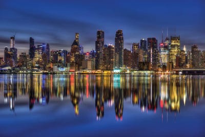 Mirrored City by David Gardiner framed canvas print