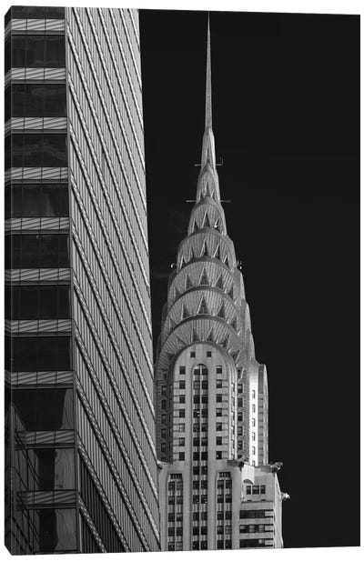Peeping Chrysler Canvas Art Print - Chrysler Building