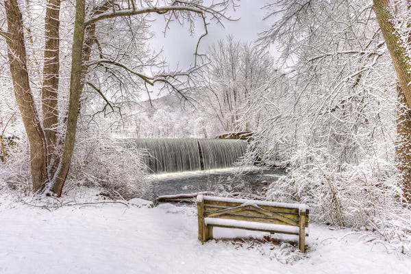 Snowscapes: Manor Bench by David Gardiner