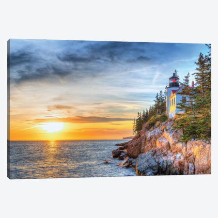 Acadia Sunset Canvas Print #DVG290} by David Gardiner Art Print