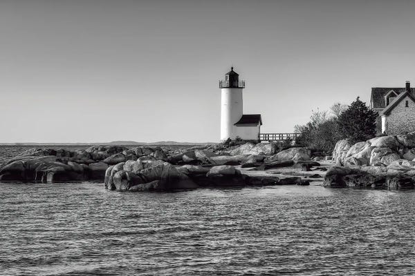 Lighthouses: Annisquam B&W by David Gardiner