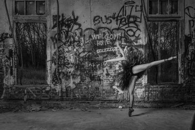 Graffiti Artist II by David Gardiner framed canvas print