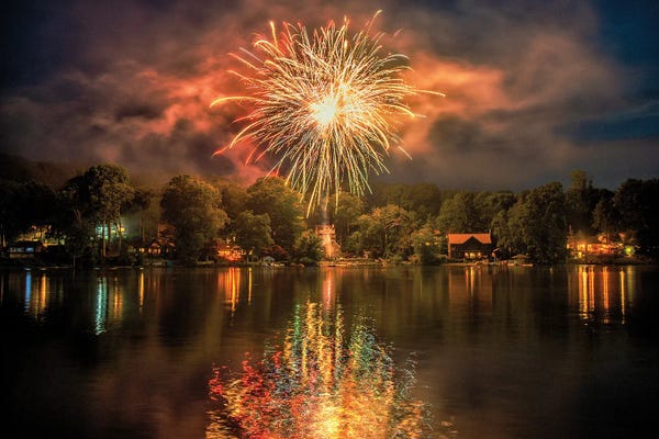 David Gardiner: Lake Fireworks by David Gardiner
