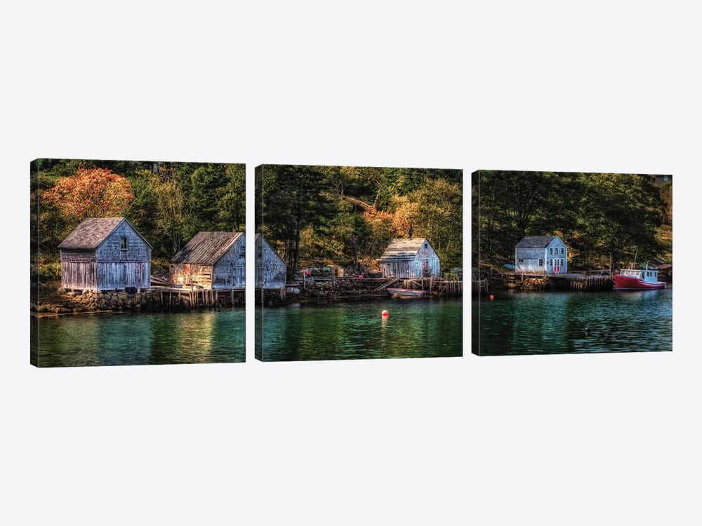 Boathouse Inlet by David Gardiner 3-piece Canvas Wall Art