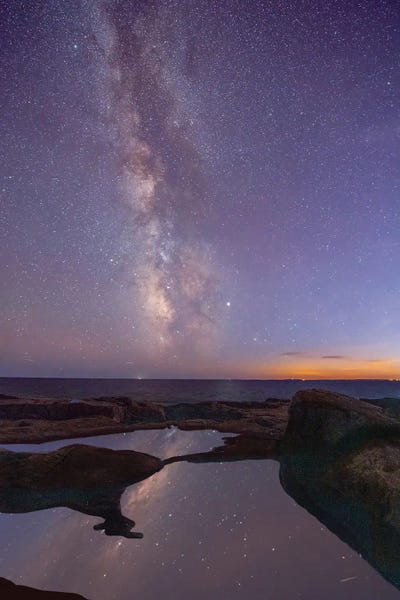 Milky Way Maine by David Gardiner framed canvas print