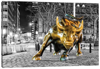 Angry Bull Canvas Art Print - New York Art