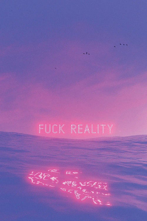 Fuck Reality by Davansh Atry wall art