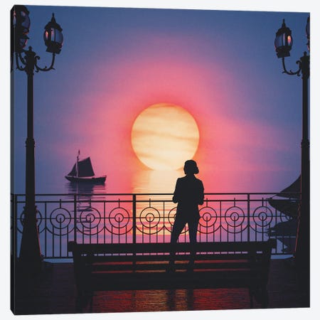 A Peaceful Sunset Canvas Print #DVH2} by Davansh Atry Canvas Art