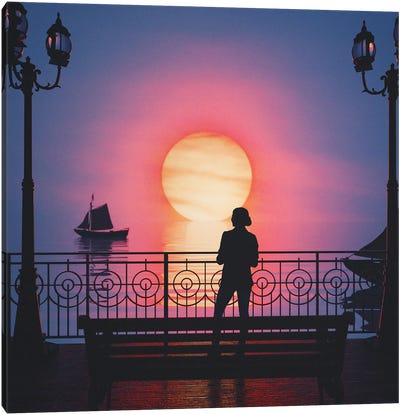 A Peaceful Sunset Canvas Art Print - Davansh Atry